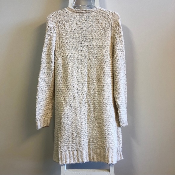 Massimo Dutti Open Cardigan Sweater Oatmeal NWT - Picture 2 of 8